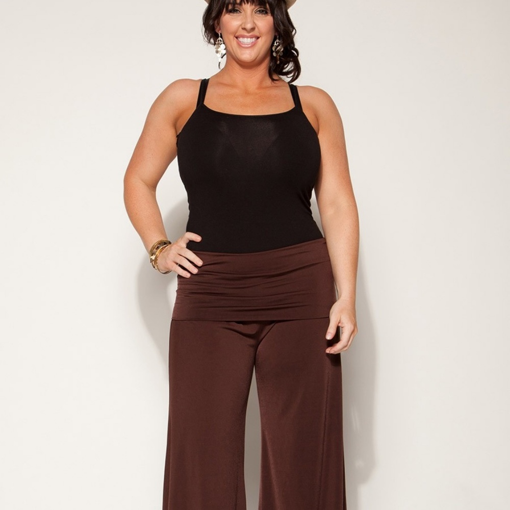 PALAZZO PANTS IN BROWN